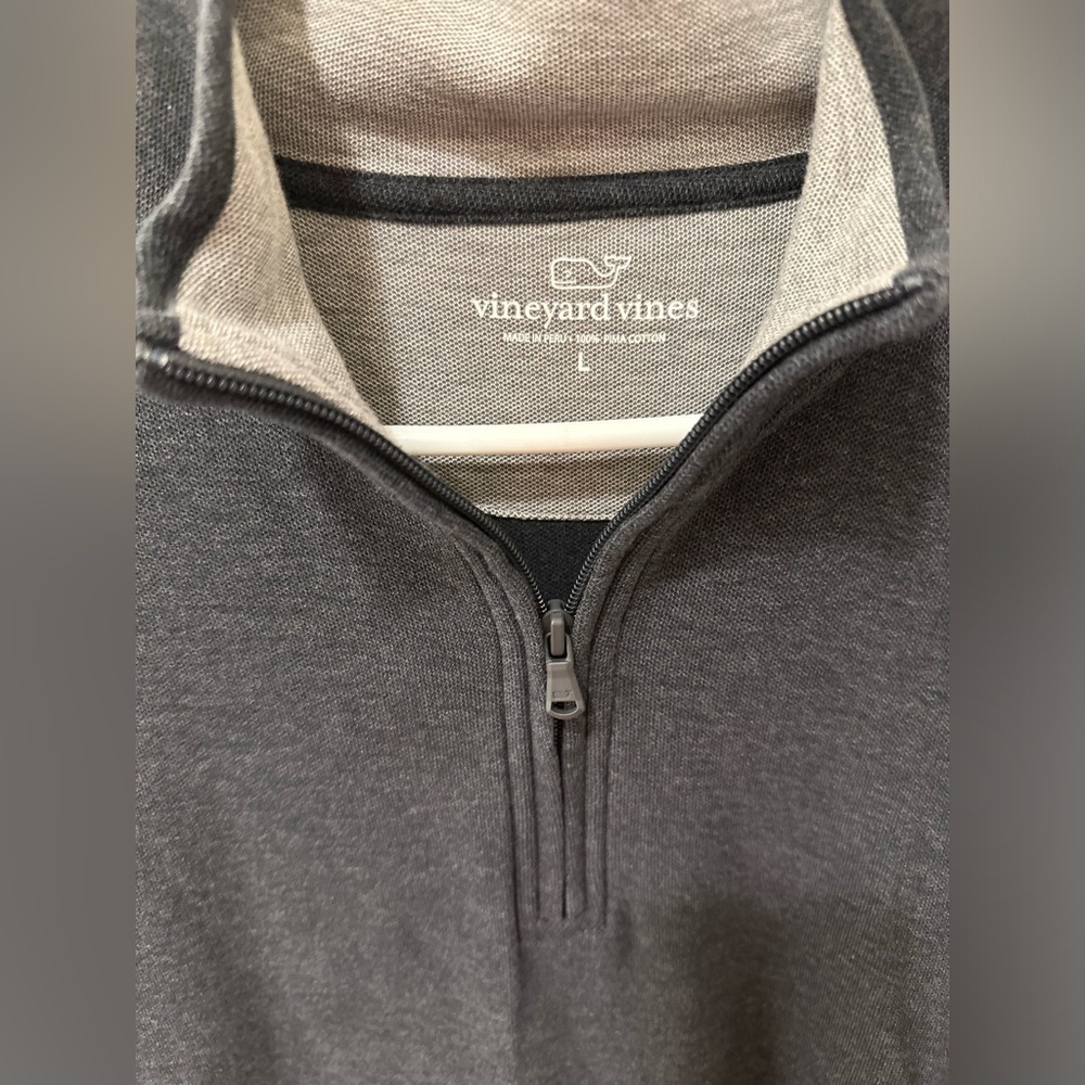 EUC Men’s Vineyard Vines 100% Pima Cotton 1/4 Zip - Size L - Navy - Super Soft